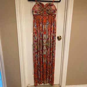 Gianni Bini Staples Maxi Flora & Paisley Dress M